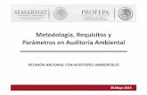 Metodología, Requisitos y Parámetros en Auditoría …... • Norma mexicana en materia de auditoría ambiental: – Antecedentes de su elaboración y aprobación – Modificaciones