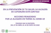 OFICINA DEL ALCALDE 29 ABRIL 2020 5.-SANTO DOMINGO LAS ROSAS (30 DE ABRIL) Se verificaron los protocolos de prevención decontagio COVID-19, verificando la instalación de puestos