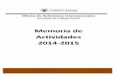 Memoria de Actividades 2014-2015 - UCM · MEMORIA DE ACTIVIDADES 2014-2015 Pag 4 Campus de Somosaguas, 28223 Pozuelo de Alarcón (Madrid)Teléfono: +34 91 394 27 03 / Fax: +34 91