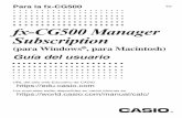 fx-CG500 Manager Subscription - CASIO...• Para los detalles acerca de la operación en pantalla del emulador de la unidad fx-CG500, consulte la guía del usuario de la fx-CG500.