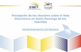 Percepción de los electores sobre el Voto Electrónico en ...cne.gob.ec/documents/Estadisticas/Investigaciones/percepcin electo… · En la provincia de Santo Domingo de los Tsáchilas