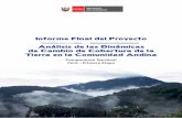 Informe FInal del Proyecto Análisis de las Dinámicas · Informe FInal del Proyecto Análisis de las Dinámicas de Cambio de Cobertura de la Tierra en la Comunidad Andina Componente