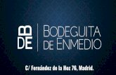 EVENTOS - Bodeguita de Enmedio · 2020-03-10 · BAR DE COPAS Nos encontramos en el Barrio Chamberí cerca de Castellana y José Abascal, un lugar privilegiado y muy bien comunicado.