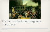 T.2: Las revoluciones burguesas (1789-1848) · 2015-10-22 · 3 oleadas: 1820, 1830 y 1848 (desde un punto se extienden) En las revoluciones actuaron el liberalismo, el nacionalismo