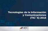 Tecnologías de la Información TTITULO y Comunicaciones ... · (TIC´S) 2016 . Contenido Ficha técnica Equipamiento del hogar Uso de computadora Uso del Internet Tenencia de celular