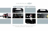 Manual compresores CP - Sagola...manual, son marcas registradas o marcas de la empresa SAGOLA S.A. Compresor CP 1000 1 Asa de Transporte 2 Soporte de aerógrafos 3 Purificador-Regulador