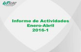 Informe de Actividades Enero-Abril 2016-1transparencia.esonora.gob.mx/.../173450/Informeeneroabril20161.pdf · Revista Iberoamericana de Producción Académica y Gestión educativa