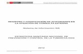 ESN Control de la Tuberculosis 2012€¦ · Manual de Registro y Codificación de la Atención en la Consulta Externa Estrategia Sanitaria Nacional de Prevención y Control de la