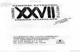 Diapositiva 1 - SITUAMsituam.org.mx/wp-content/uploads/2016/04/XXVII-CGE.pdf · en sus sesiones plenarias de los dias 27 y 28 de noviembre de 1998 acuerdos del congreso general extraor-