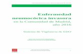Enfermedad neumocócica invasora · Enfermedad Neumocócica Invasora en la Comunidad de Madrid, año 2016. 1 RESUMEN Introducción. La vacuna conjugada neumocócica 7-valente (VCN7)