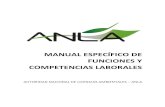 MANUAL ESPECأچFICO DE FUNCIONES Y COMPETENCIAS MANUAL ESPECأچFICO DE FUNCIONES Y DE COMPETENCIAS LABORALES