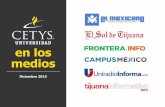 en los medios - CETYS Universidad · Reportaje de jugadores y coaches de Tijuana seleccionados para el Tazón de Estrellas en Baja. ... Título Presentación Author: CETYS Diseño