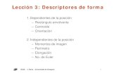 Lección 3: Descriptores de forma - unizar.eswebdiis.unizar.es/~neira/12082/descriptores.pdf · Lección 3: Descriptores de forma 1.Dependientes de la posición – Rectángulo envolvente