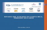 ESTADO DEL SUICIDIO EN COSTA RICA. PERIODO 20142018 · 2020-01-15 · Ministerio de Salud, por sus valiosos aportes a este documento. Igualmente deseamos agradecer al proyecto USAID-PNUD