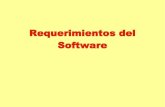 Requerimientos del Software mvega/docis/ آ  Requerimientos del software (del sistema software) Requerimientos