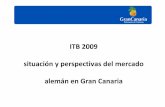 ITB 2009 situación y perspectivas del mercado …...EL TURISTA ALEMAN EN ESPAÑA. AÑO 2008. Total Viajeros % Vertical Tasa de Variación Interanual 10.780.419 100% -0,5 TIPOLOGIA