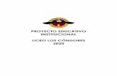 PROYECTO INSTITUCIONAL LICEO LOS CONDORES · 2020-04-03 · nivel académico de excelencia, ... una evaluación externa por medio de paneles de expertos y supervisores que entregue