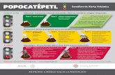 Semáforo de Alerta Volcánica - México AmbientalActividad intermedia a alta El Popocatépetl es uno de los volcanes más estudiados y monitoreados a nivel mundial. En un radio de