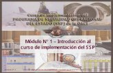Módulo N 1 – Introducción al curso de implementación del SSP · 2017-05-31 · Módulo N° 1 Curso de implementación del programa de seguridad operacional del Estado (SSP) 2