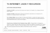 T4 INTERNET, USOS Y RECURSOS - RUA: Principalrua.ua.es/dspace/bitstream/10045/12783/1/bloque_1-4.pdf · 4.1 CRONOLOGÍA DEL NACIMIENTO DE INTERNET Lecturas Cronología Supercomputaders