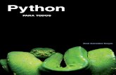 Python - WordPress.comPython para todos 10 La primera línea nos indica la versión de Python que tenemos ins-talada. Al final podemos ver el prompt (>>>) que nos indica que el intérprete
