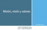Misión, visión y valores€¦ · El proyecto educativo y pedagógico del Colegio Internacional J.H. Newman tiene como misión hacer crecer la persona en todas sus dimensiones: •Racional: