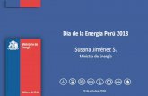 Día de la Energía Perú 2018Información del Potencial Renovable Potencial renovable disponible sin superposición. Tecnología Potencial Teórico Bruto [GW] Hidráulico 12,4 Eólica