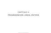 CAP¶ITULO 4 PROGRAMACION LINEAL ENTERA¶cms.dm.uba.ar/academico/materias/2docuat2019/investigac...PROGRAMACION LINEAL ENTERA Programaci on Lineal Entera in34a - Optimizaci on Programaci