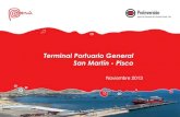 Terminal Portuario General San Martín - Pisco · reforzado con pilotes de grava. Interconexión del TP GSM con el sistema eléctrico del Mantaro INVERSIONES FASE 1: OBRAS INICIALES