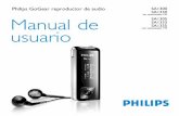Philips GoGear reproductor de audio SA1330 Manual de ... · 1 MIC Micrófono 2 LOCK Desactiva la pulsación de tecla 3 Pantalla Muestra de forma dinámica el menú, opciones e información