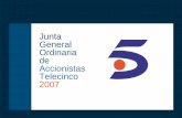 Junta General Ordinaria de Accionistas Telecinco 2007 · 29,8 29,0 27,1 27,6 30,3 1º TEMPORADA (30/04/00 - ... NOVIEMBRE Servicios MHP: Tráfico, cotizaciones bursátiles, noticias