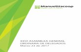 XXVI ASAMBLEA GENERAL - ManuelitaCoop€¦ · stella ceballos sÁnchez – suplente / tp - 32592-t. 3 asamlea eneral rdinaria de eleados 2017 comitÉs de apoyo comitÉ de educaciÓn