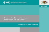 Boletín Estadístico ...

Boletín Estadístico Uniones de Crédito Septiembre 2009. 3 El presente boletín se elaboró por personal de la