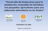 Desarrollo de bioinsumos para la producción sostenible de ...Medios de cultivo Pruebas c ... Caseros Artesanales . Producto 4: Evaluaciones participativas . Evaluaciones en campo