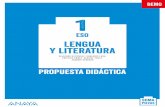 ESO Lengua y literatura · 2020-02-25 · de incorporar metodologías activas, utilizar estrategias cooperativas y de pensamiento, fomentar las habilidades personales y sociales para