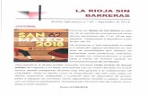 Asociación LA RIOJA SIN BARRERAS | Accesibilidad, Empleo, … · 2018-09-05 · LA RIOJA SIN BARRERAS Boletín irýormativo n. 0 50 — Septiembre de 2018 EDITORIAL Durante /as fiestas