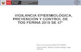 VIGILANCIA EPIDEMIOLÓGICA, PREVENCIÓN Y CONTROL DE TOS ...€¦ · Perú: Casos, incidencia y tendencia de casos de Tos ferina en las ultimas 6 semanas según de departamentos 2019