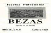 Programa de Fiestas de Bezas - 1992 · Para que los "Peques" pasen un divertido día, Parque Infantil. Santa Misa. Abuelos iSi quereis almorzar, venir al Homenaje de la 3a Edad!.