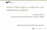 Aceite de Oliva Virgen, su producción y los subproductos ...€¦ · Sebos; 5,2% Maní, 2,9% Coco, 2,8% Oliva, 2,4% Maiz; 1,9% Pepita uva; 1,9% Otros; 7,2%. La producción mundial
