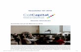 Newsletter Q1 2016 - ColCapitalcolcapital.org/.../uploads/2018/09/Newsletter-Q1-2016.pdf · 2018-09-17 · Newsletter Q1 2016 Sección Asociación Asamblea Anual de Miembros 2016