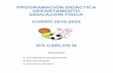 IES CARLOS IIIiescarlosiii.es/.../2019/11/Programación-EF-2019-20.pdfDepartamento de Educación Física del IES Carlos III (Aguadulce) 2 6.2. TÉCNICAS DE ENSEÑANZA, ESTILOS DE ENSEÑANZA