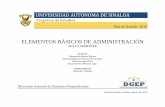 ELEMENTOS BÁSICOS DE ADMINISTRACIÓN...I. Presentación general del programa El currículum del bachillerato de la Universidad Autónoma de Sinaloa (UAS), ha presentado modificaciones