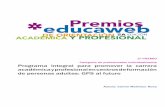 2º PREMIO Categoría de profesionales individualmente Programa … · 2012-12-10 · los procesos de orientación y búsqueda de empleo del Servicio Andaluz de Empleo Autor: Antonio