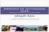 MEMORIA DE ACTIVIDADES 2014 - ALEPH-TEAaleph-tea.org/.../11/2016-Memoria-de-Actividades.pdf · MEMORIA DE ACTIVIDADES 2016 Aprobada en la Asamblea del 22 de junio de 2016 “Trabajamos