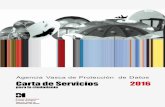 Carta de servicios ciudadanía 2015 · 2016-03-22 · Carta de Servicios para la ciudadanía 2016 Índice P 5 Horario Elabora y edita: AVPD Datuak Babesteko Euskal Bulegoa Agencia