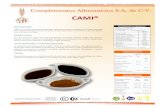 Complementos Alimenticios S.A. de C.V. · 2018-11-14 · Complementos Alimenticios S.A. de C.V. FISIOQUIMIOS LIQUIDO POLVO Sólidos solubles (°Brix) 70-83 — Humedad (%) — Máx.