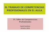 El trabajo de competencias profesionales en el aula...2011/05/07  · •Realimentar los conceptos y definiciones del enfoque curricular basado en competencias. •Compartir las lecciones