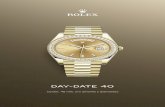 Day-Date 40 · El Day‑Date 40 está equipado con el calibre 3255, un movimiento de nueva generación, completamente desarrollado y manufacturado por Rolex para garantizar un rendimiento