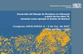 Congreso AIDIS-DIRSA 3 5 de Oct. de 2007 Viña del Mar / Chile - Bayern · 2019-07-02 · •El manejo tradicional de los residuos se conservó a pesar del gran aumento de ellos provocado
