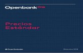 Precios Estándar - Openbank · A los efectos de esta Tarifa, los recibos o documentos análogos, facturas, albaranes de cobro, etc. que correspondan ... lotería premiada, cupones